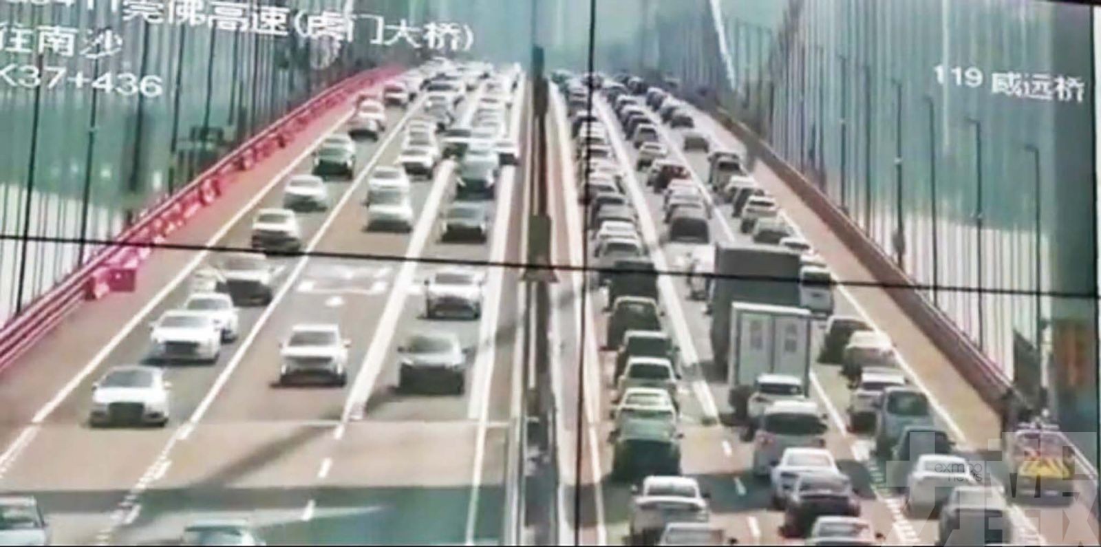 虎門大橋驚現異常晃動