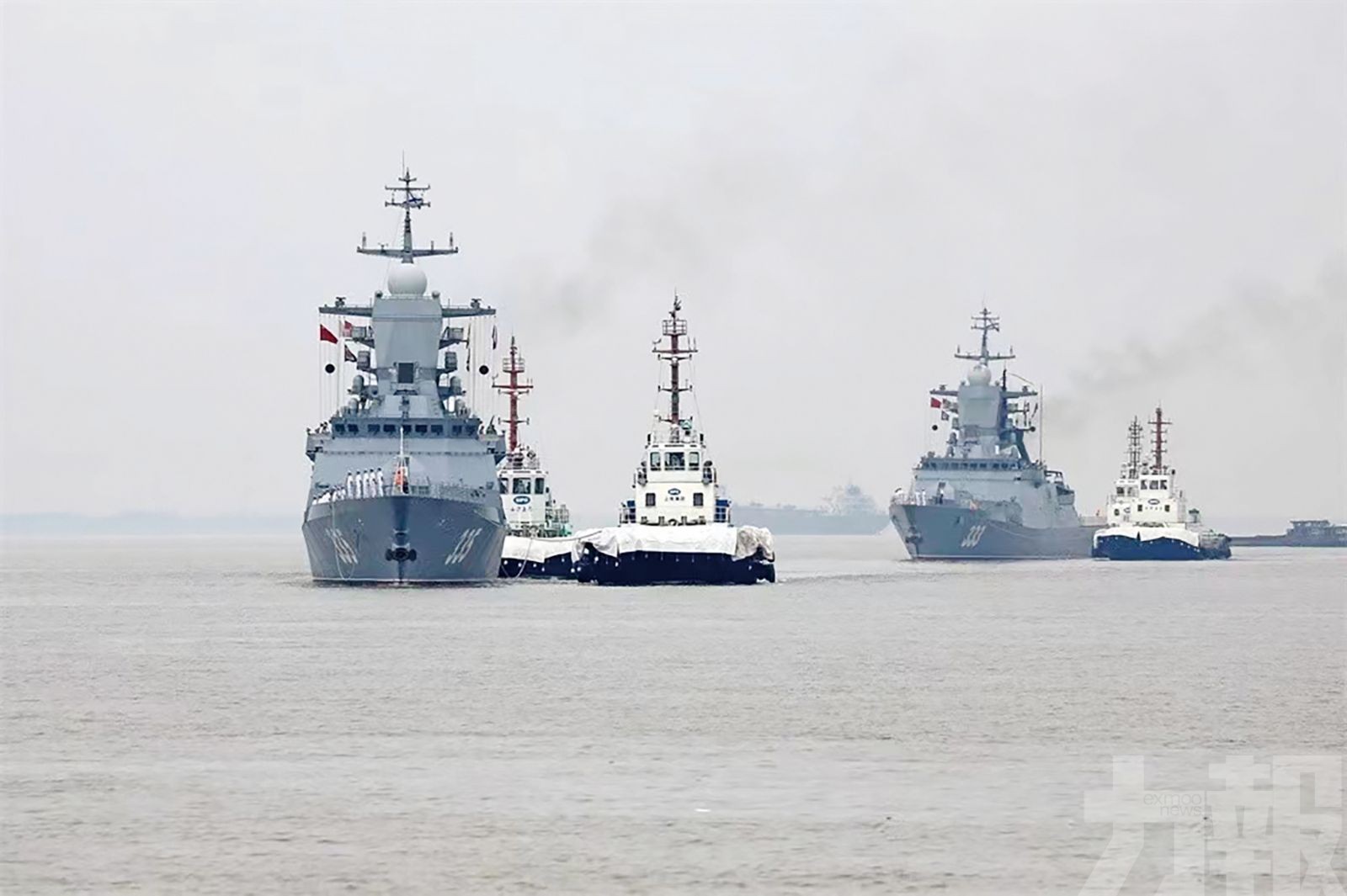 俄護衞艦編隊抵上海