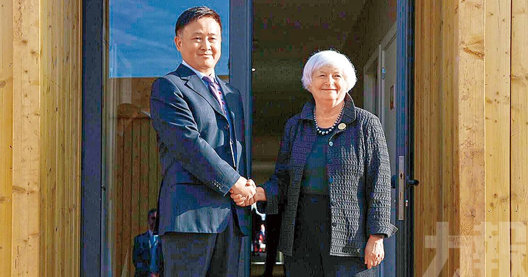 潘功勝與美財長耶倫會晤