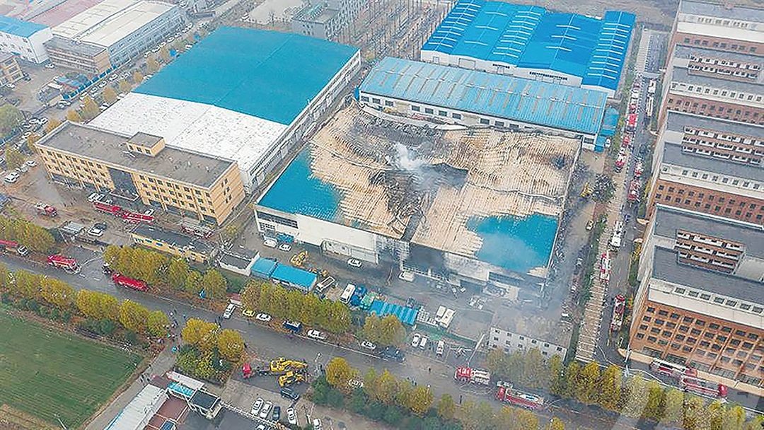 河南安陽工廠大火四人被控制