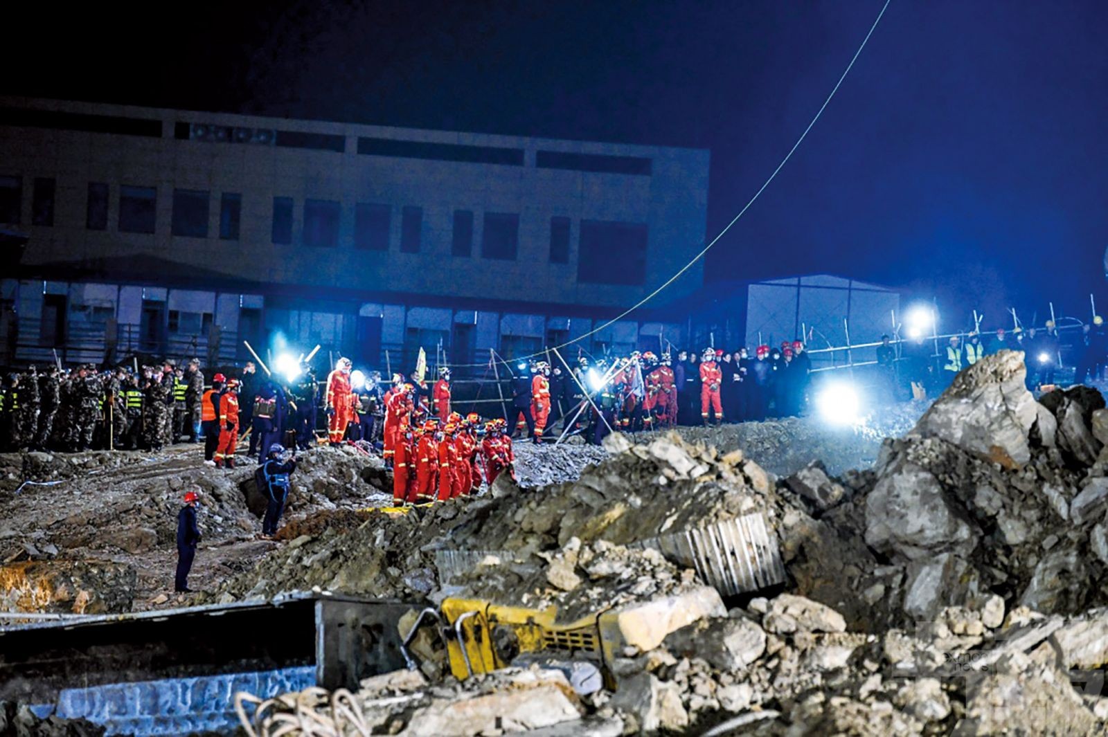 貴州畢節在建工地山體滑坡