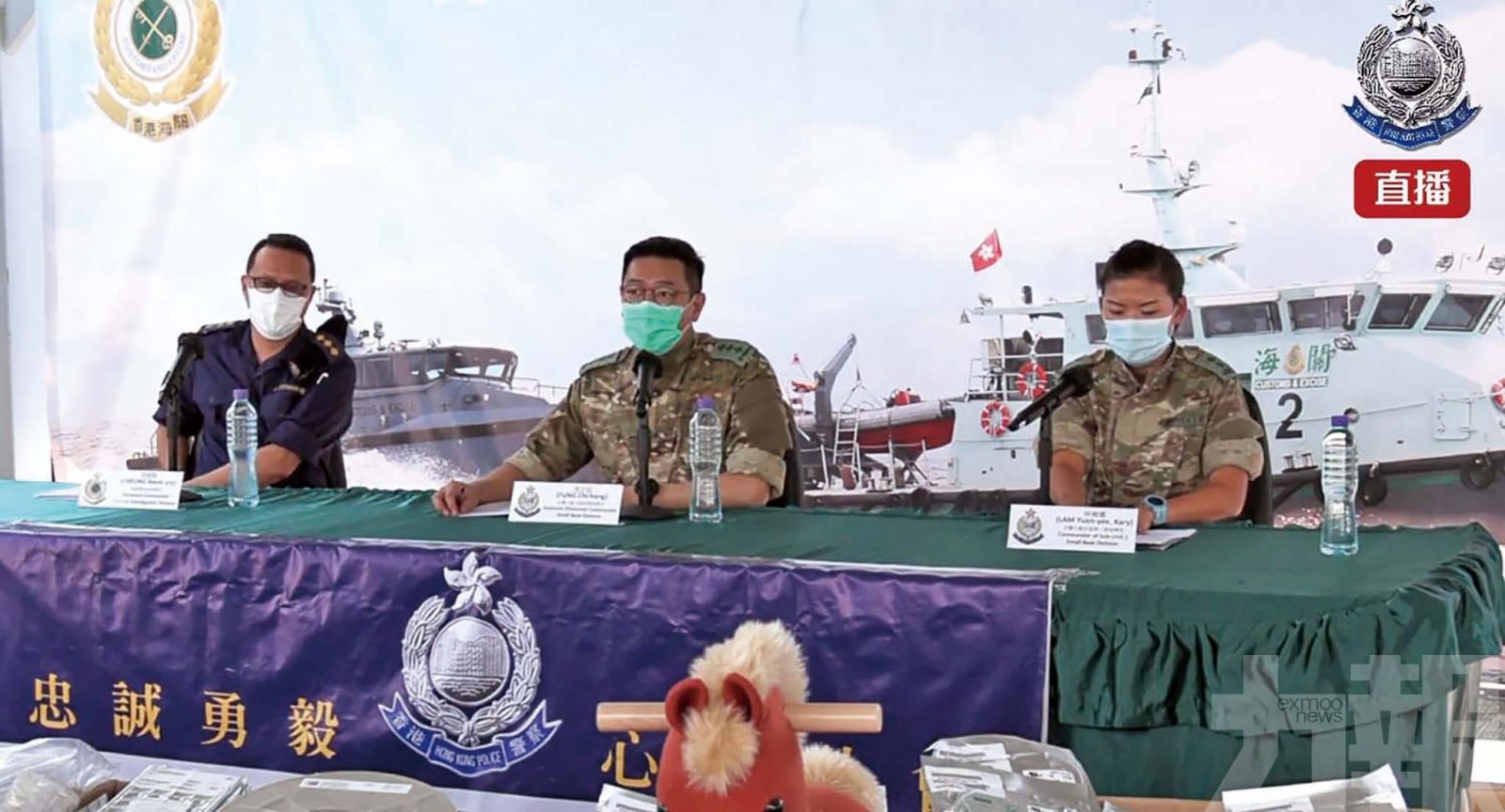 港海關截快艇查獲12隻狗